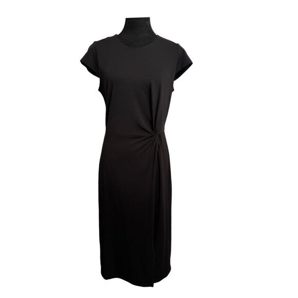 Ricki's Knotted Short Sleeve Dress Black - Picture 2 of 8